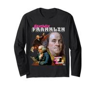 Benjamin Franklin American History - 90s Retro Inspired Long Sleeve T-Shirt
