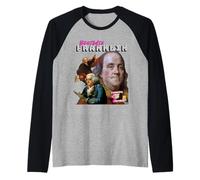 Benjamin Franklin American History - 90s Retro Inspired Raglan Baseball Tee