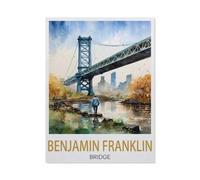 Benjamin Franklin Bridge Philadelphia ，，Jigsaws Puzzles 1500 Pieces Classic Jigsaws Educational Games Toys，Best Gift for Adults and Kids（57x87cm）-DW70