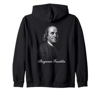 Benjamin Franklin Classic Founding Father Portrait Zip Hoodie