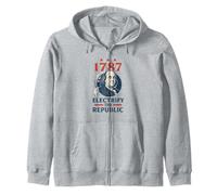Benjamin Franklin Electrify The Republic Founding Father Zip Hoodie