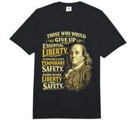 Benjamin Franklin Essential Liberty Quote Comfort Colors Adult Heavyweight T-Shirt
