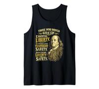 Benjamin Franklin Essential Liberty Quote Tank Top