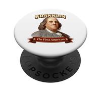 Benjamin Franklin First American Founding Father Portrait PopSockets Adhesive PopGrip