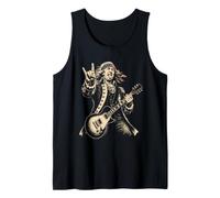 Benjamin Franklin Funny American President Rock Guitarist Tank Top
