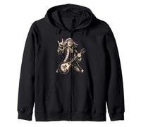 Benjamin Franklin Funny American President Rock Guitarist Zip Hoodie