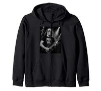 Benjamin Franklin Rock & Roll Guitar Vintage Music Lover Zip Hoodie