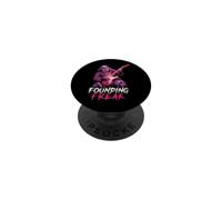 Benjamin Franklin Werewolf Playing Guitar Founding Freak Alt PopSockets Adhesive PopGrip