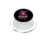 Benjamin Franklin Werewolf Playing Guitar Founding Freak Alt PopSockets PopGrip for MagSafe