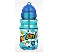 BENJAMIN PERSONALISED HANDY FLIP TOP BOTTLE BPA FREE LID SEALS THE STRAW SO PERFECT FOR LUNCH BAGS 16CM HEIGHT - PLEASE NOTE BOTTLE NAMES CAN NOT BE CHANGED THE NAME YOU WILL RECEIVE IS IN THE TITLE