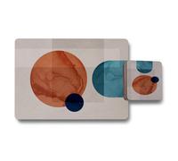 Benjamin Tate Design 12 Piece Placemat And Coaster Set With Designer Artwork 11 By 8 Placemats