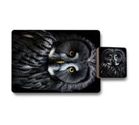 Benjamin Tate Design 12 Piece Placemat And Coaster Set With Wood Bottom And Trend Designer Artwork Limited Edition Collection