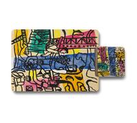Benjamin Tate Design Abstract Art Placemat And Coaster Set With Wood Backing Designer Artwork Collection Limited Edition