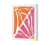 Benjamin Tate Design Abstract Canvas Art Print Orange Pink Contemporary Gallery Wrapped Uk Made