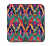 Benjamin Tate Design Abstract ethnic ikat pattern (Coaster)