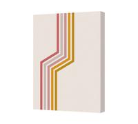 Benjamin Tate Design Abstract Geometric Canvas Art Print With Colorful Retro Lines Canvas-7916