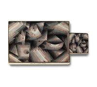 Benjamin Tate Design Abstract Geometric Placemats And Coaster Set Featuring Cubist Artwork