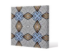 Benjamin Tate Design Abstract geometric roughly hatched shapes colored with hand drawn brush stokes (Canvas Print) / 61 x 61 x 4cm Benjamin Tate Design Natural 61 x 61 x 4 cm