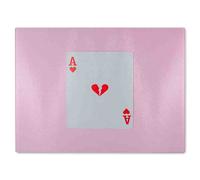 Benjamin Tate Design Ace Of Broken Hearts Glass Chopping Board in Natural Benjamin Tate Design Natural