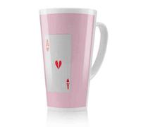 Benjamin Tate Design Ace Of Broken Hearts Latte Mug, Stunning Designer Mug Fit For Any Home, Treat Yourself Or A Loved One