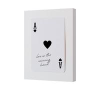 Benjamin Tate Design Ace Of Hearts Canvas Wall Art Print With Love Is The Winning Hand