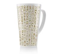 Benjamin Tate Design Acient Egyptian Heiroglyphs Latte Mug, Stunning Designer Mug Fit For Any Home, Treat Yourself Or A Loved One