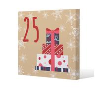 Benjamin Tate Design Advent calendar 25 days of christmas (canvas) / 90 x 90 x 4cm in Natural | Size: 90 x 90 x 4 cm Benjamin Tate Design Natural 90 x 90 x 4 cm