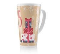 Benjamin Tate Design Advent Calendar 25 Days Of Christmas Dining Latte Mug in Natural | Size: 100 cm Benjamin Tate Design Natural 100 cm