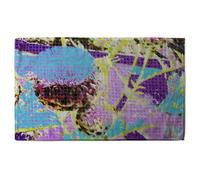 Benjamin Tate Design Afro Plants Soft Bath Towel in White Benjamin Tate Design White