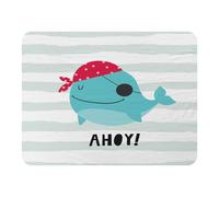 Benjamin Tate Design Ahoy Whale Blanket in Natural | Size: 120 cm x 150 cm Benjamin Tate Design Natural 120 cm x 150 cm