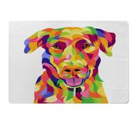 Benjamin Tate Design Amazing Illustration Of Dog Pop Art Designer Rug in Natural | Size: Large Benjamin Tate Design Natural Large