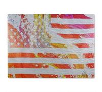 Benjamin Tate Design American Flag Flare Glass Chopping Board in Natural Benjamin Tate Design Natural