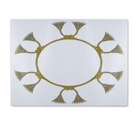 Benjamin Tate Design Ancient Egyptian Lotus Motifs Glass Chopping Boarddesigner Style