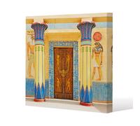 Benjamin Tate Design Ancient Egyptian Writing Slim Style Canvas Print 40X40Cm , 15mm Slim Real Wood.