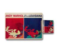 Benjamin Tate Design Andy Warhol Louisiana Placemat And Coaster Set Wood Bottom Art Print Collection Limited Edition