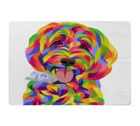 Benjamin Tate Design Animal Dog Illustration Pop Art Designer Rug in Natural | Size: Large Benjamin Tate Design Natural Large