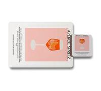 Benjamin Tate Design Aperol Spritz Placemat Coaster Set In Designer Artwork With Wood Base Limited Edition