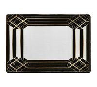 Benjamin Tate Design Art Deco Black Frame Designer Rug in Natural | Size: Large Benjamin Tate Design Natural Large