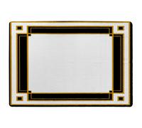 Benjamin Tate Design Art Deco Black & Gold Designer Rug in Natural | Size: Large Benjamin Tate Design Natural Large