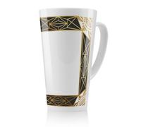 Benjamin Tate Design Art Deco Border Latte Mug, Stunning Designer Mug Fit For Any Home, Treat Yourself Or A Loved One