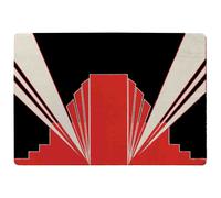 Benjamin Tate Design Art Deco Building Rug in Natural | Size: Large Benjamin Tate Design Natural Large