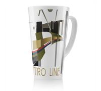 Benjamin Tate Design Art Deco Metro Line Latte Mug, Stunning Designer Mug Fit For Any Home, Treat Yourself Or A Loved One