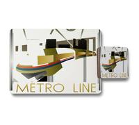 Benjamin Tate Design Art Deco Metro Line (Placemat & Coaster Set)