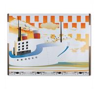 Benjamin Tate Design Art Deco Ship Glass Chopping Board