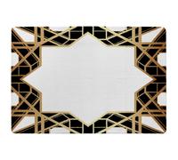 Benjamin Tate Design Art Deco Star Border Designer Rug in Natural | Size: Large Benjamin Tate Design Natural Large