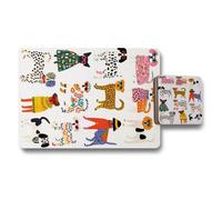 Benjamin Tate Design Artful Animals Placemats And Coasters Set In Premium Print Technology With Wood Backing Limited Edition