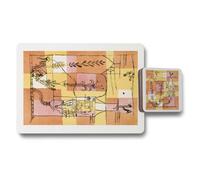 Benjamin Tate Design Artisan Designer Placemat And Coaster Set With Wood Bottom High End Print Technology Limited Edition