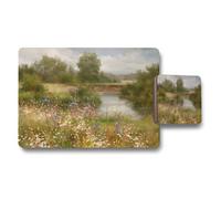 Benjamin Tate Design Artisan Landscape Placemats And Coasters Set With Wood Backing Art Print Collection Limited Edition