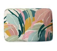 Benjamin Tate Design artistic abstract leaves Designer Bathmat in Silver Benjamin Tate Design Silver