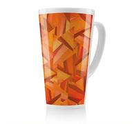Benjamin Tate Design Autumn Coloured Geometric Triangle Patterns Latte Mug in Natural | Size: 100 cm Benjamin Tate Design Natural 100 cm